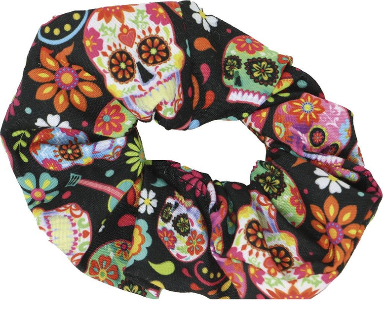 Scrunchie Catrina di Halloween