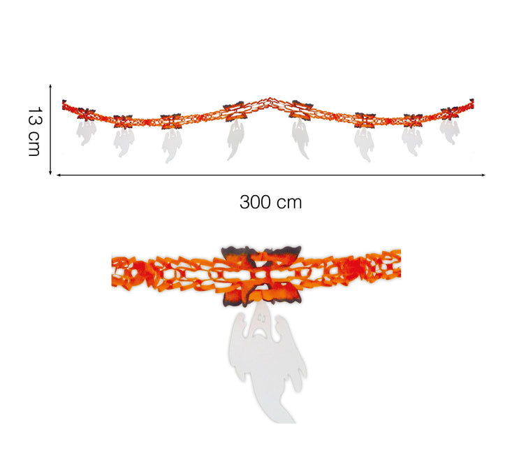 Ghirlanda fantasma di Halloween 3m