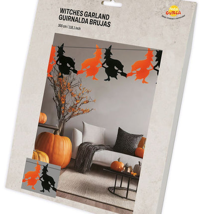 Ghirlanda di Halloween Streghe 3m