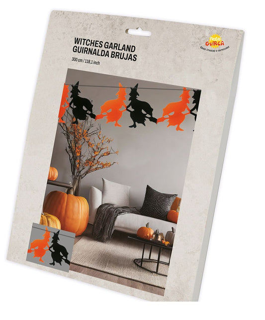 Ghirlanda di Halloween Streghe 3m