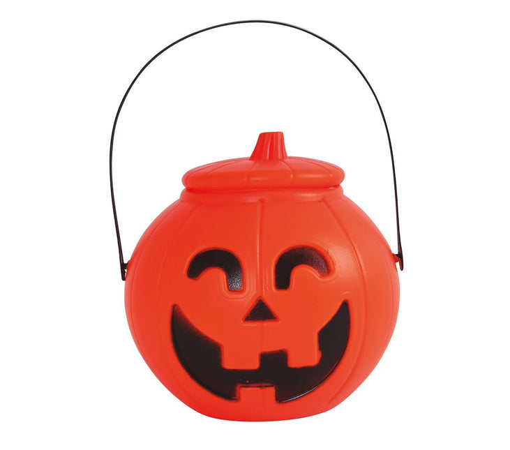 Zucca di Halloween con coperchio 17 cm