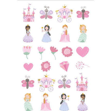 Tatuaggi - Pretty Princess - 6 pezzi