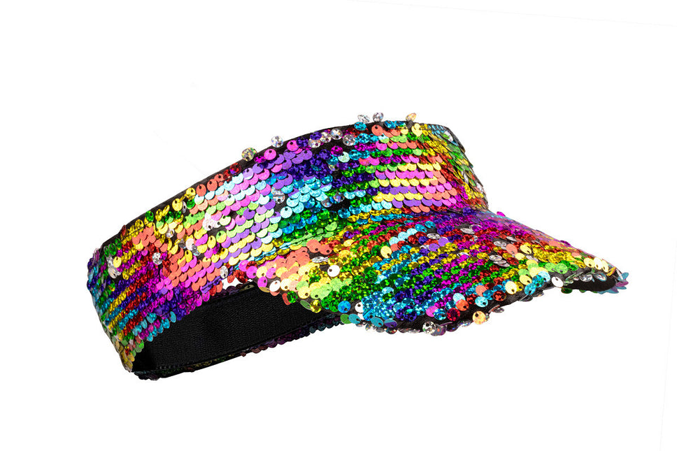 Parasole con paillettes arcobaleno