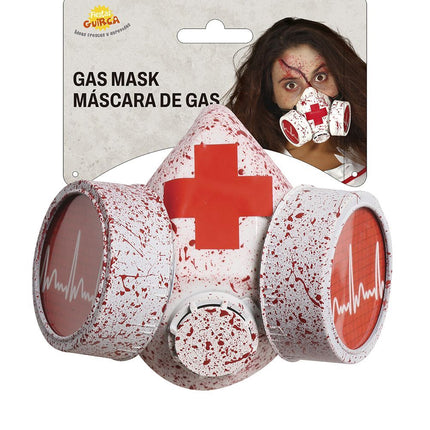 Maschera antigas insanguinata di Halloween