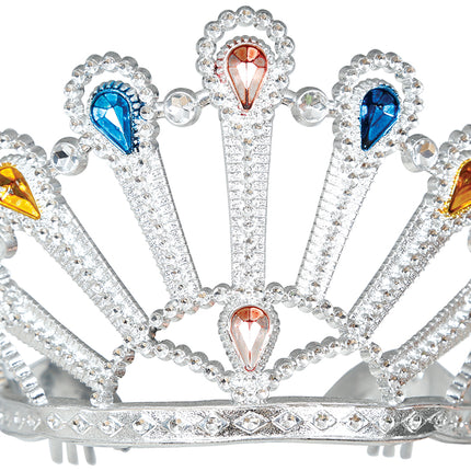 Diadema d'argento con pietre preziose, bambini