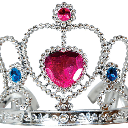 Diadema d'argento con cuore rosa, bambini