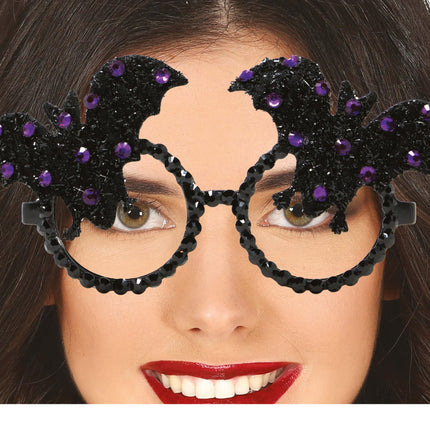 Occhiali Halloween Pipistrello Glitterati