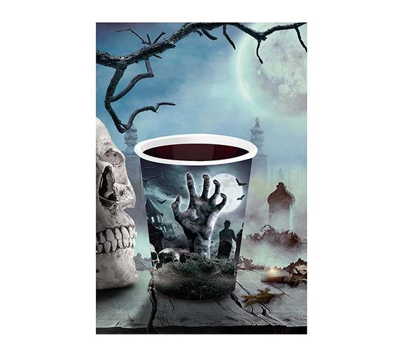 Tazze Halloween Cimitero 240ml 6 pezzi