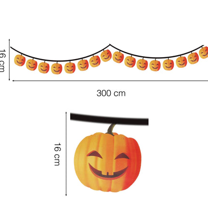 Ghirlanda di Halloween Zucca 3m