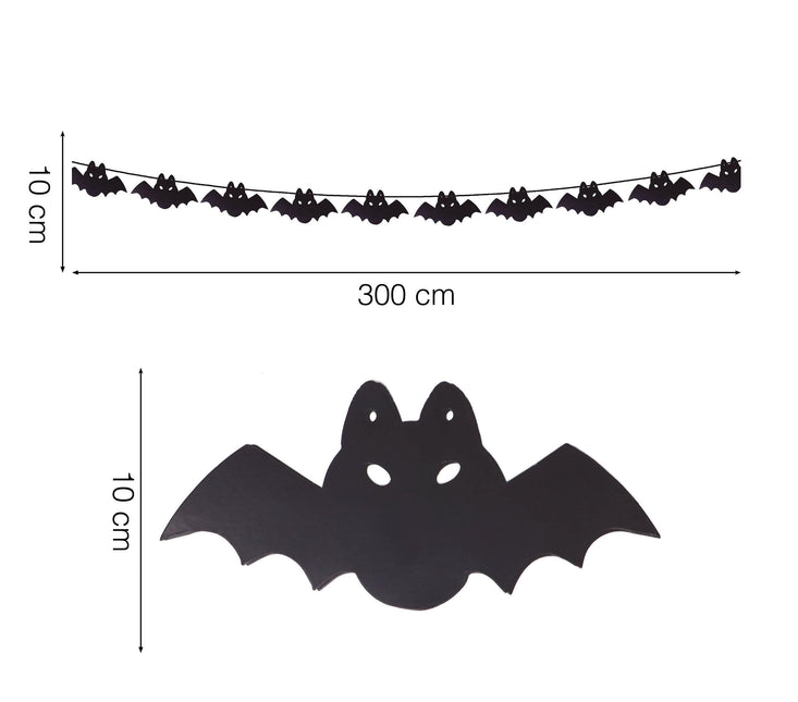 Ghirlanda di Halloween Pipistrello 3m