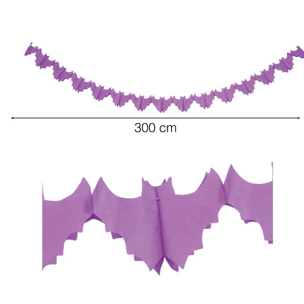 Ghirlanda di Halloween Pipistrelli Viola 3m