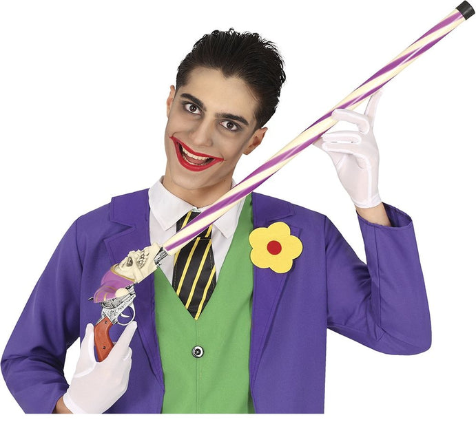 Bastone da passeggio di Halloween Joker 90 cm