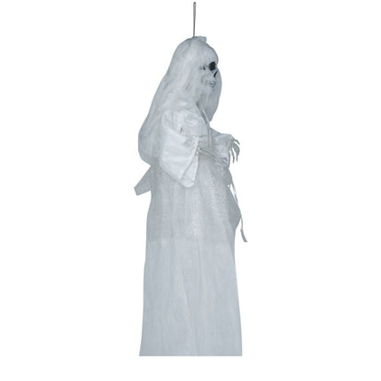 Bambola di Halloween Scheletro Sposa con luce e suono 90 cm