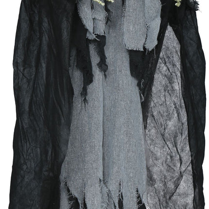 Decorazione appesa di Halloween Scheletro grigio 1,2 m