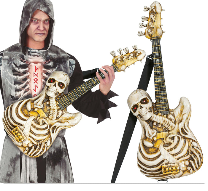 Scheletro di chitarra finto di Halloween 58 cm