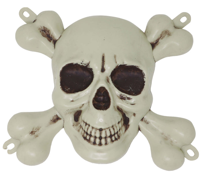 Decorazione da parete di Halloween Teschio pirata 30 cm