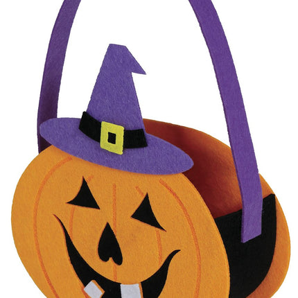 Cestino Halloween Zucca 18 cm