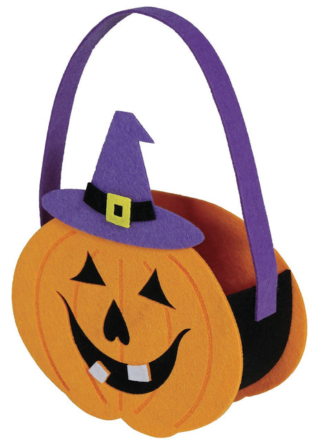 Cestino Halloween Zucca 18 cm