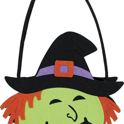 Cestino Halloween Strega 16cm