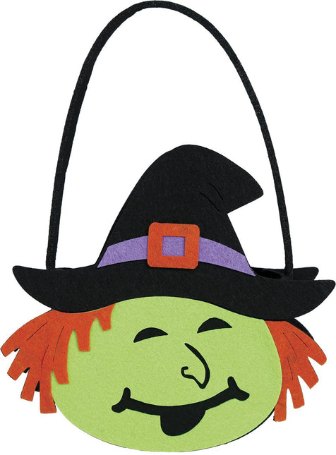 Cestino Halloween Strega 16cm