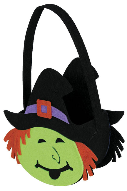 Cestino Halloween Strega 16cm