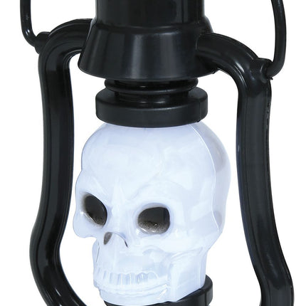 Teschio Lanterna di Halloween con luce e suono 15 cm