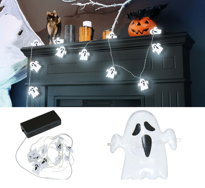 Corda luminosa Halloween Fantasmi 1,2 m