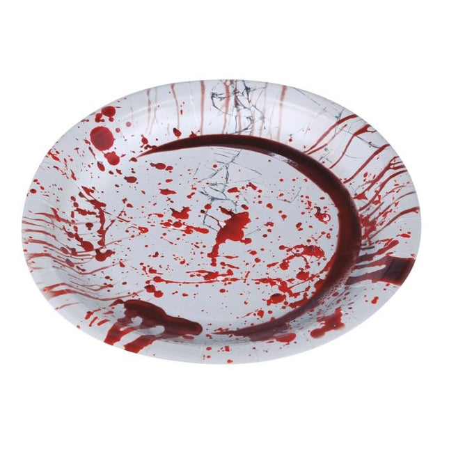 Piatti di Halloween insanguinati 23cm 8pz