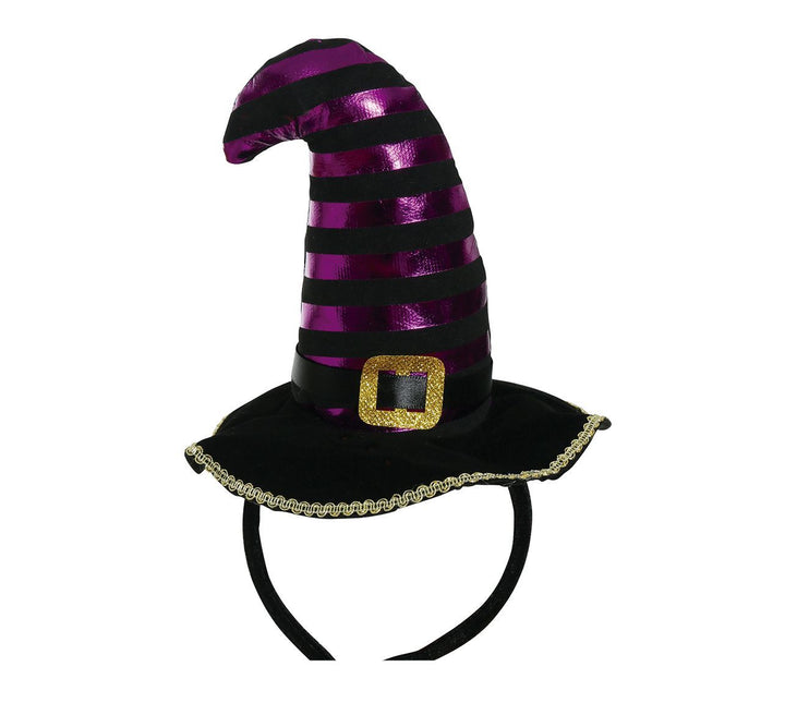 Tiara di Halloween Cappello da strega Nero Viola