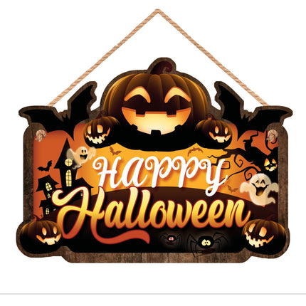 Cartello da appendere Happy Halloween 35 cm