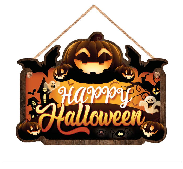 Cartello da appendere Happy Halloween 35 cm