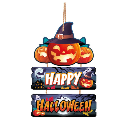 Cartello da appendere Happy Halloween 32cm 3 pezzi