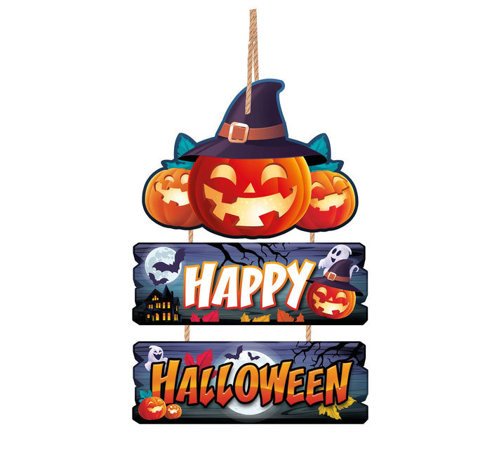 Cartello da appendere Happy Halloween 32cm 3 pezzi