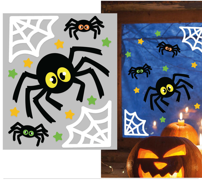 Adesivo per finestre di Halloween Ragni e Ragnatele 25 cm