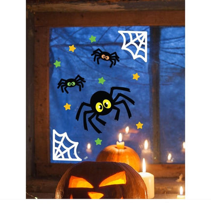 Adesivo per finestre di Halloween Ragni e Ragnatele 25 cm