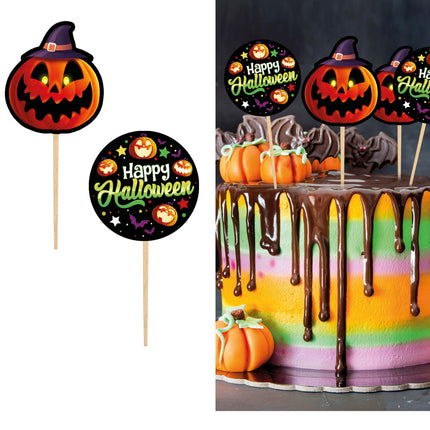 Cake topper Halloween 6cm 12pz