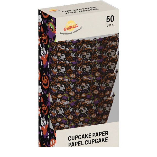 Stampi per cupcake di Halloween in carta 5cm 50pz