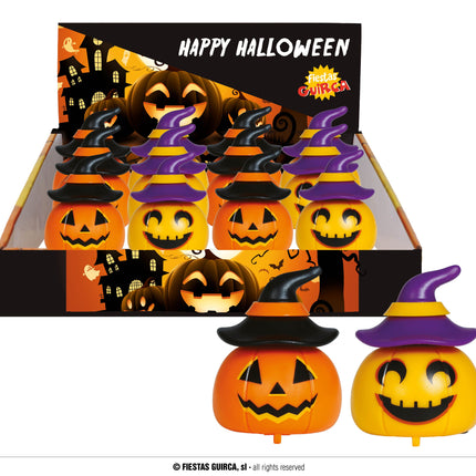 Regali di Halloween Zucca con Ruota 6cm 12pz