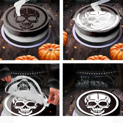 Template per torta di Halloween Teschio 25cm