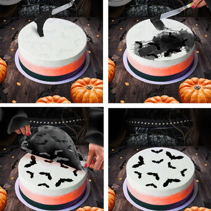 Template per torta di Halloween Pipistrelli 25cm