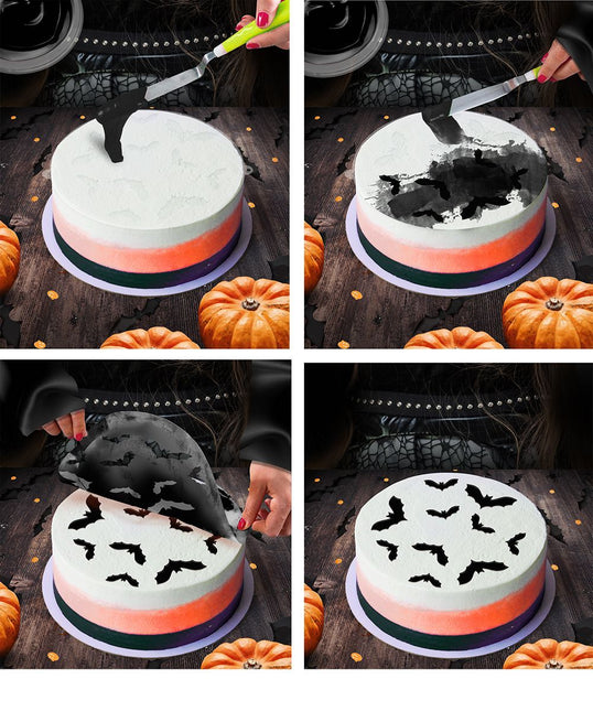 Template per torta di Halloween Pipistrelli 25cm