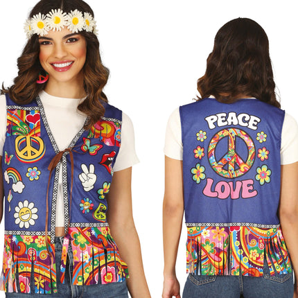 Cardigan Peace & Love hippie, adulto