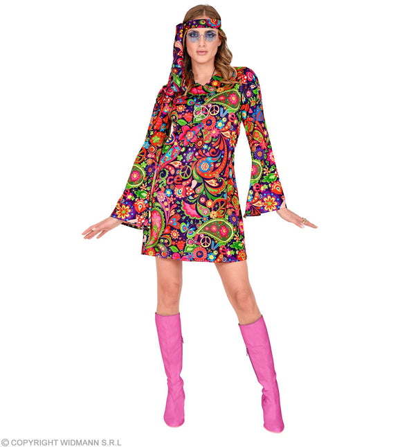 Costume da donna hippie colorato