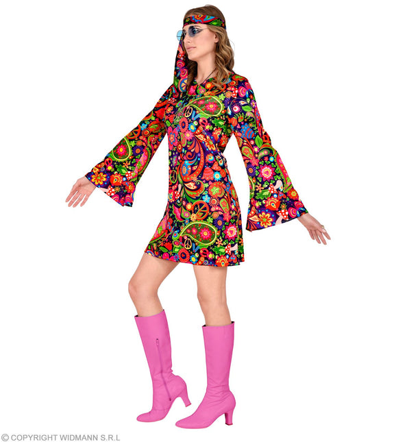 Costume da donna hippie colorato