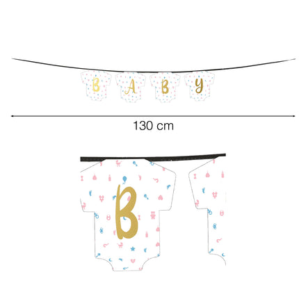 Ghirlanda per la rivelazione del sesso del bambino 1,3 m
