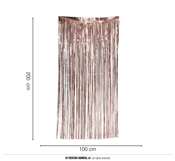 Tenda per porta oro rosa 2m