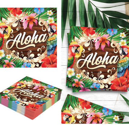 Borsa 20 tovaglioli estivi aloha 16x16