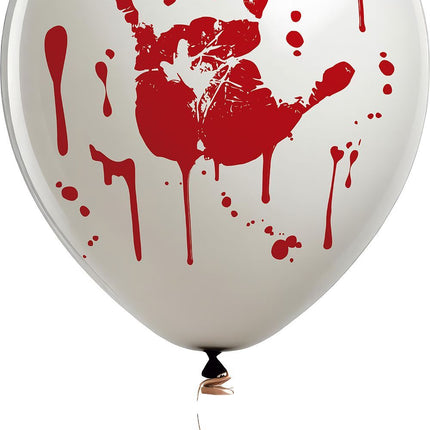 Palloncini Halloween Impronta di mano Sangue 30cm 10pz