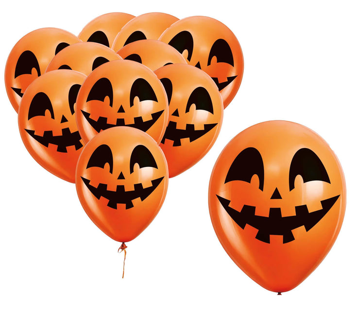 Palloncini Halloween Zucca Arancione 30cm 10pz.