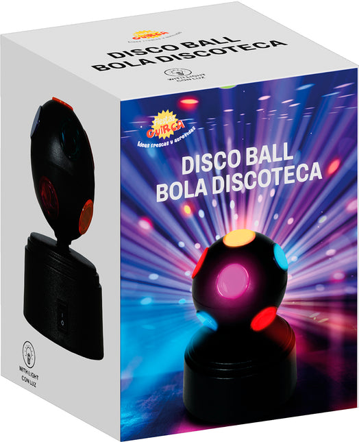 Palla da discoteca a led 9x9x12 cm, batterie